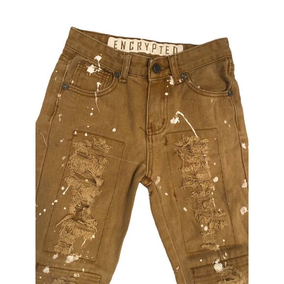 Boys Brown Distressed Jeans - Size 7 - BRAND NEW - Picture 2 of 10